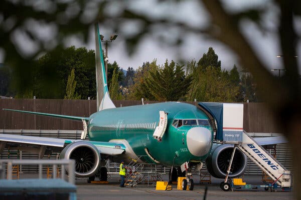 A Boeing 737 Max at the Boeing plant in Renton, Wash. The plane could start flying again by the end of the year.