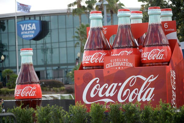 Coca-Cola attributed much of the declines in the quarter to continued weakness in its away-from-home channels, such as restaurants and theaters
