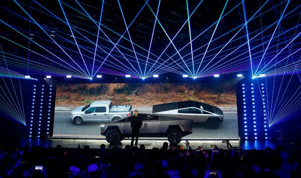 Elon Musk said Tesla would build its pickup truck, the “Cybertruck,” and a semi truck, along with Model 3 and Model Y, at the company’s new plant in Texas.