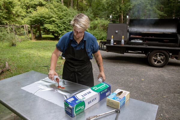 “I’m going to be a female pitmaster on the roadside in upstate New York until the weddings come back,” said Holly Sheppard, who started her Brooklyn catering business, Fig & Pig, in 2011.